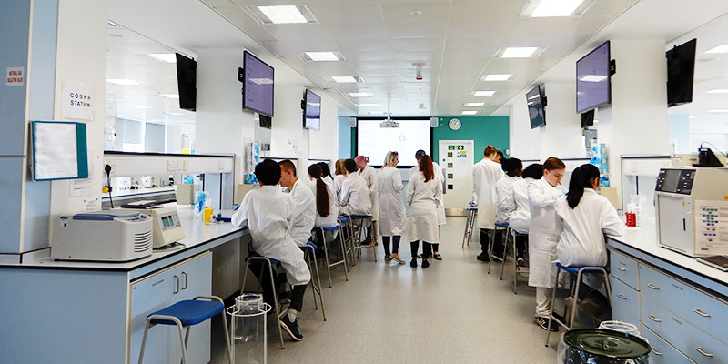 NCOP students in a science lab