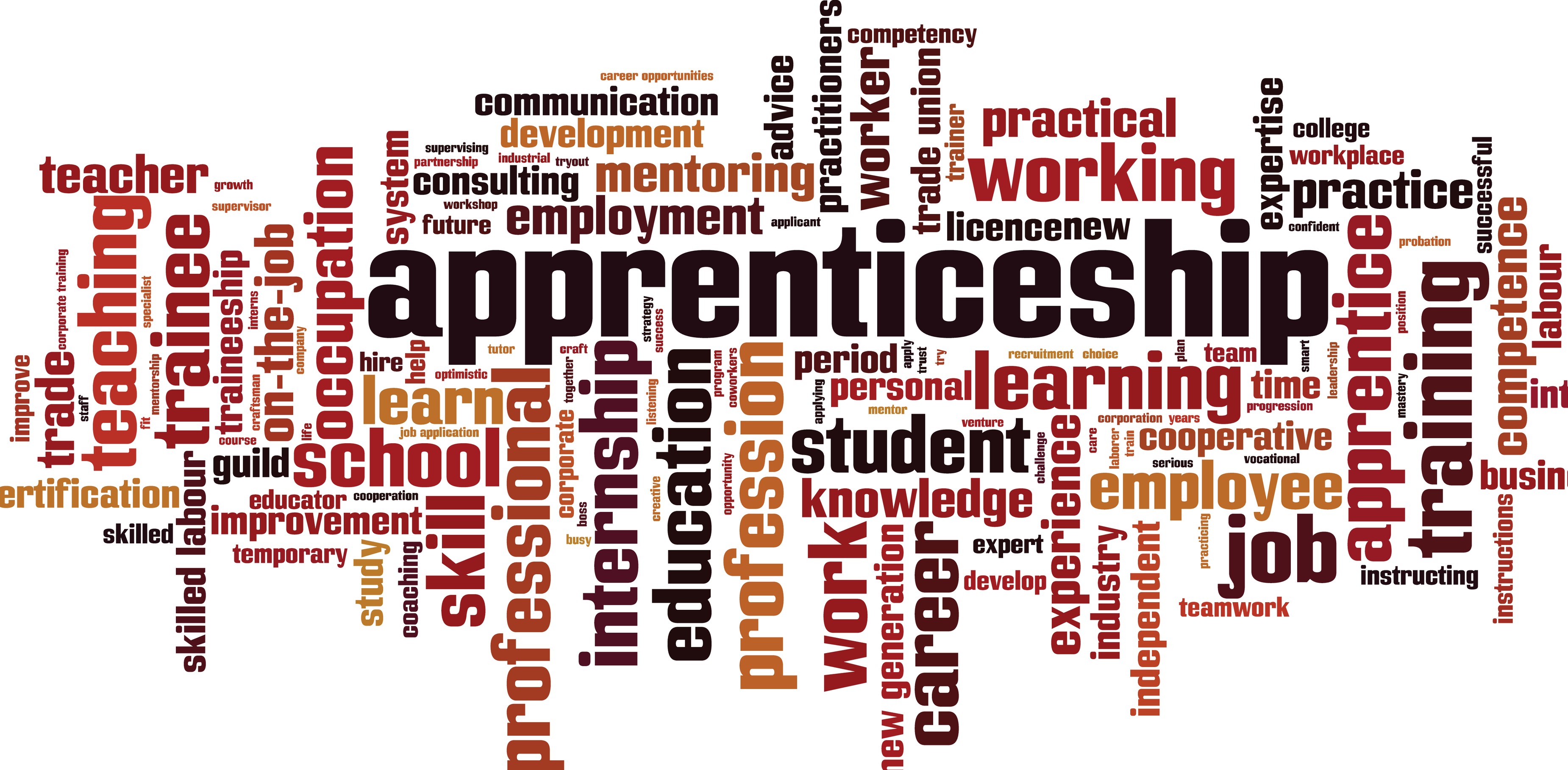 Apprenticeships word cloud